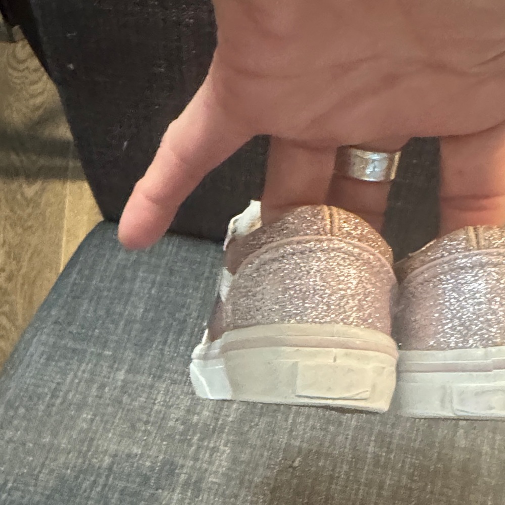 Vans Glittery Pink Kids Sneakers - Picture 3 of 6